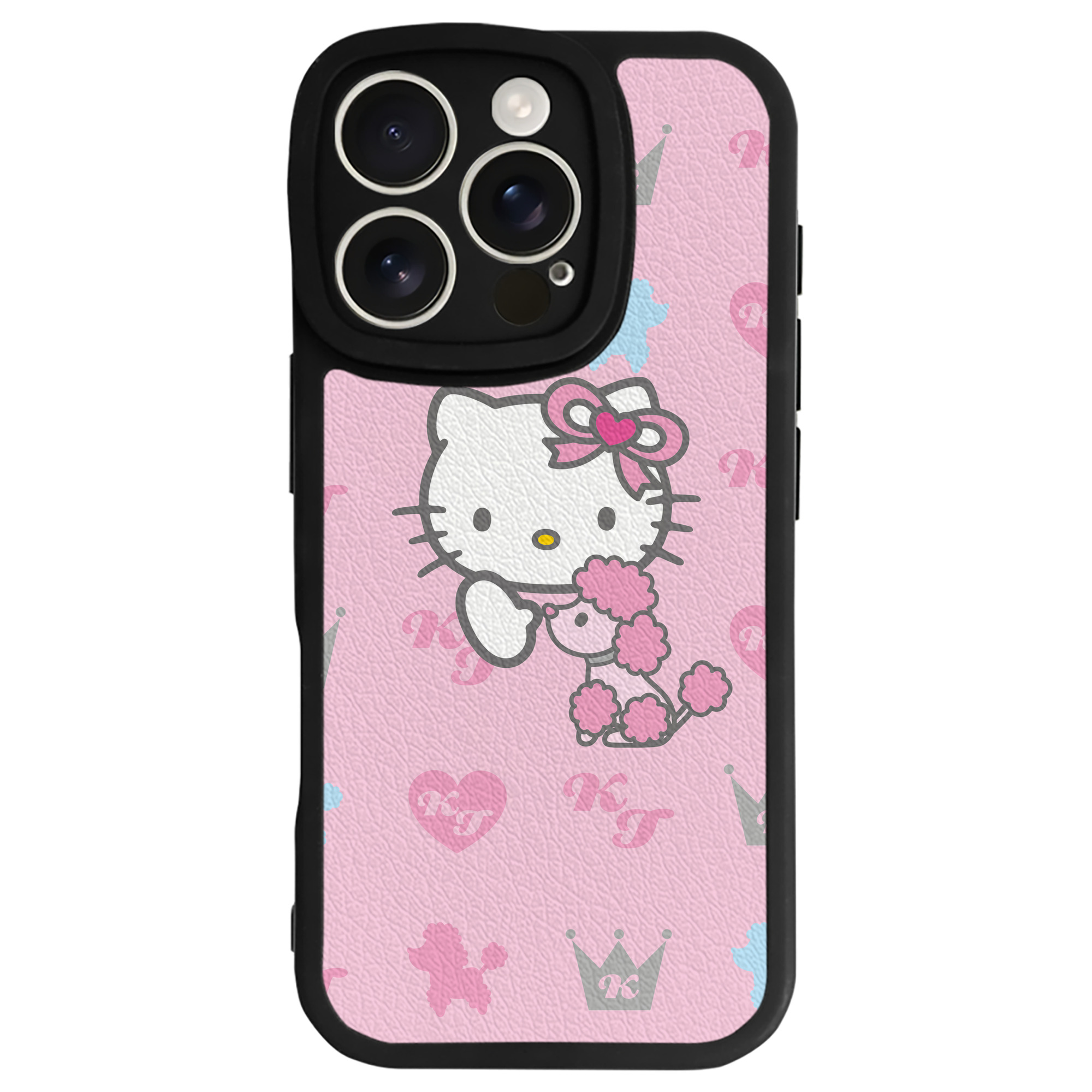 （画像用） Hello Kitty ハローキティ 【iPhone 16シリーズ対応】シリコンスマホケース（レザー調） 材質：シリコン